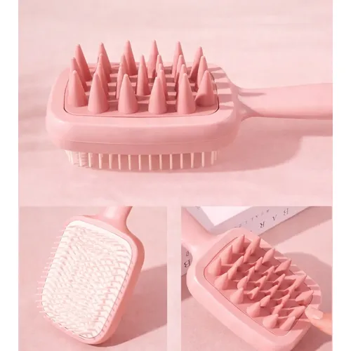 Masážní kartáč na hlavu růžový Glox MKP