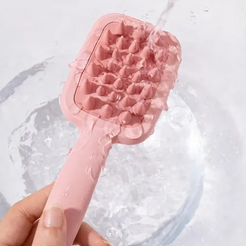 Masážní kartáč na hlavu růžový Glox MKP