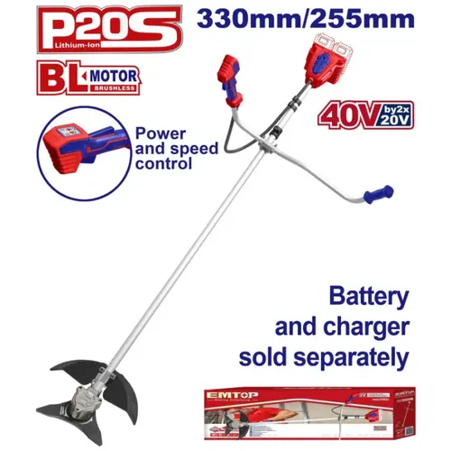 Emtop Aku strunová sekačka/křovinořez 40V 33cm solo