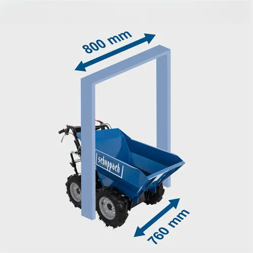 Scheppach DP 3000 kolový přepravník 4x4 s nosností 300 kg a mechanickým sklápěním korby