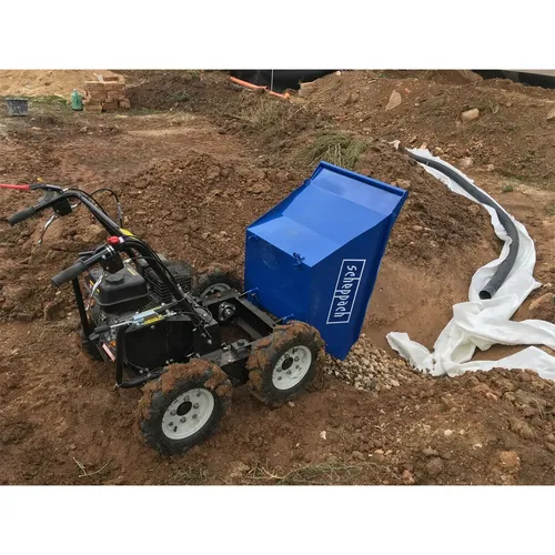 Scheppach DP 3000 kolový přepravník 4x4 s nosností 300 kg a mechanickým sklápěním korby