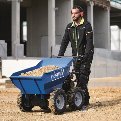 Scheppach DP 3000 kolový přepravník 4x4 s nosností 300 kg a mechanickým sklápěním korby