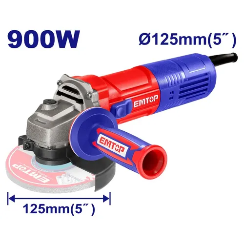 Emtop Úhlová bruska 900W 125mm