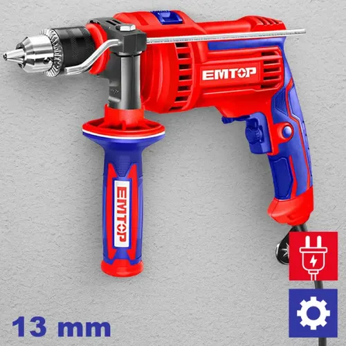 Emtop Elektrická vrtačka s příklepem 810W 13mm