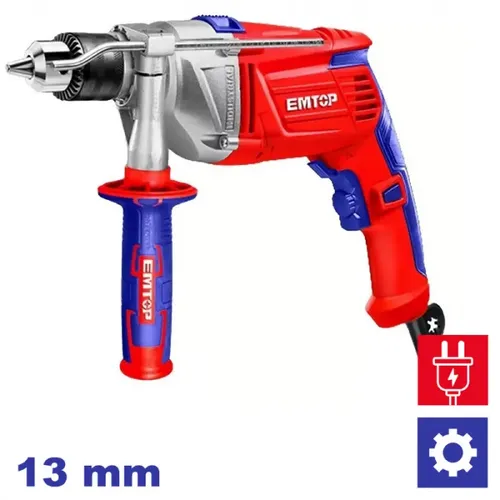 Emtop Elektrická vrtačka s příklepem 1100W 13mm