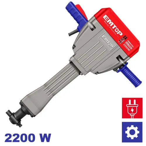 Emtop Bourací kladivo 2200W 75J SDS Hex
