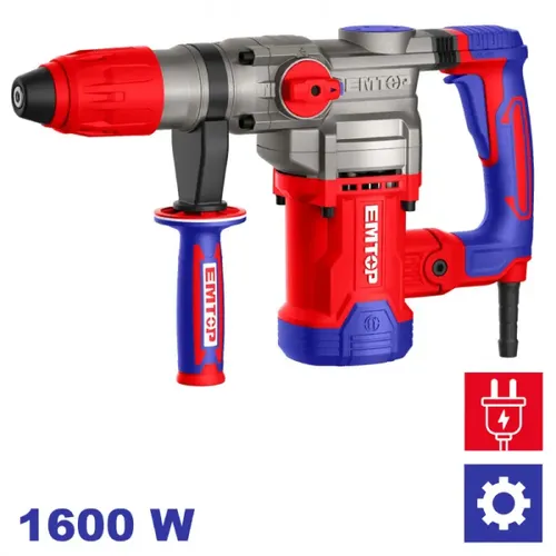 Emtop Pneumatické kombinované kladivo 1600W 10J SDS Max