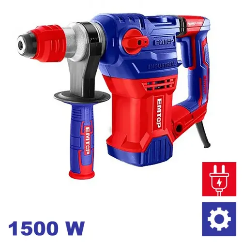 Emtop Pneumatické vrtací kladivo 1500W  5,5J SDS Plus