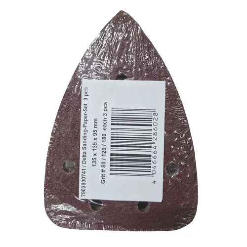 Scheppach Sada delta brusných papírů (3x zr. 80, 3x zr. 120, 3x zr. 180) pro CFS135-20Li