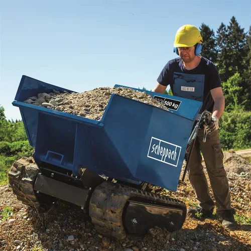Scheppach DP 5000 pásový přepravník 500 kg s hydraulickým sklápěním korby