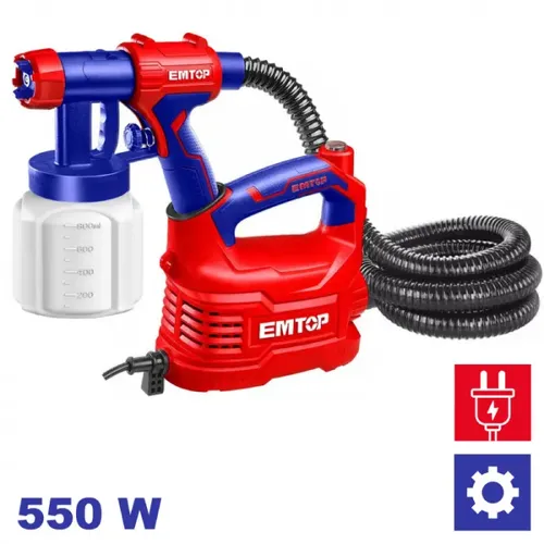 Emtop Elektrická stříkací pistole 550W 0,8l