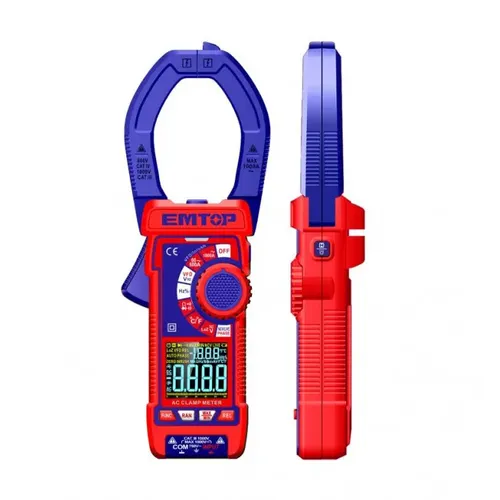 Emtop Digitální klešťový multimetr AC 1000A RMS 6000