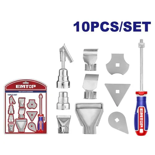 Emtop Sada příslušenstvý pro horkovzdušnou pistoli 10ks