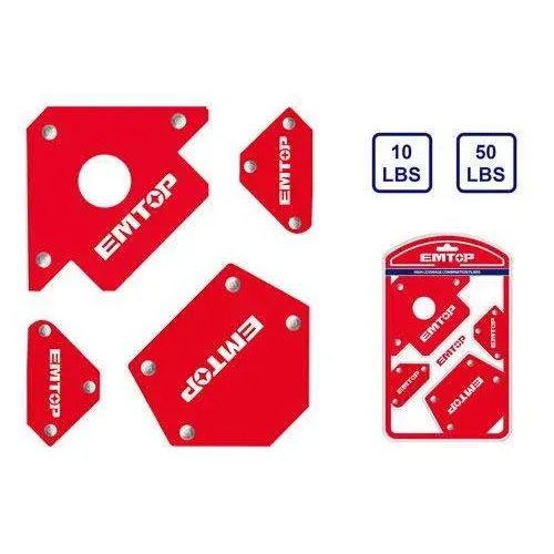 Emtop Sada magnetických svařovacích úhelníků 4 ks