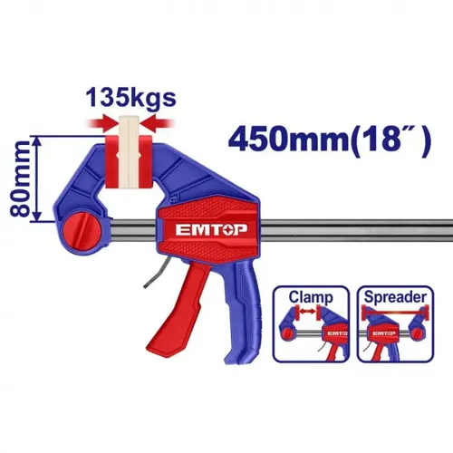 Emtop Svěrka rychloupínací 80x450 mm