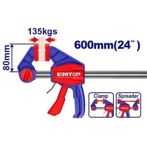 Emtop Svěrka rychloupínací 80x600 mm