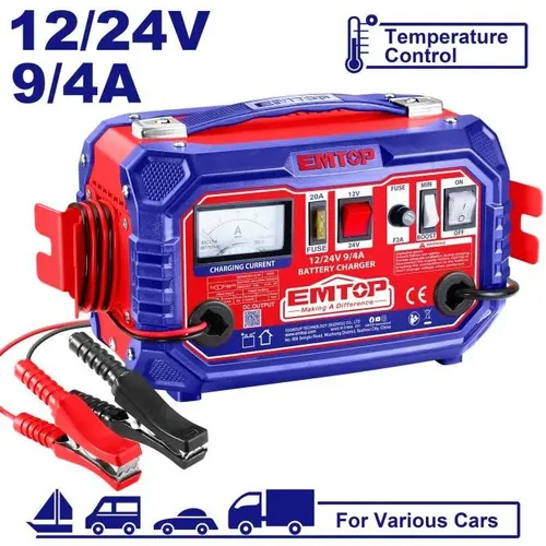 Emtop Nabíječka baterií 12/24V