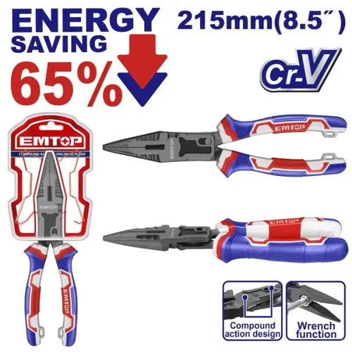 Emtop Kleště půlkulaté převodové přímé 215 mm (úspora síly 65%)