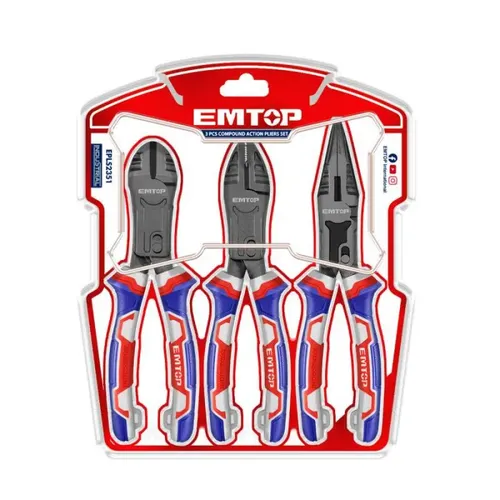 Emtop Sada kleští 3 ks (úspora síly 65%)