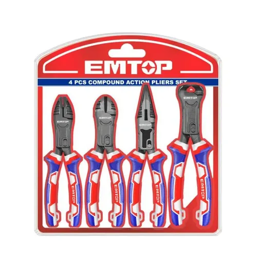 Emtop Sada převodových kleští 4 ks (úspora síly 65%)