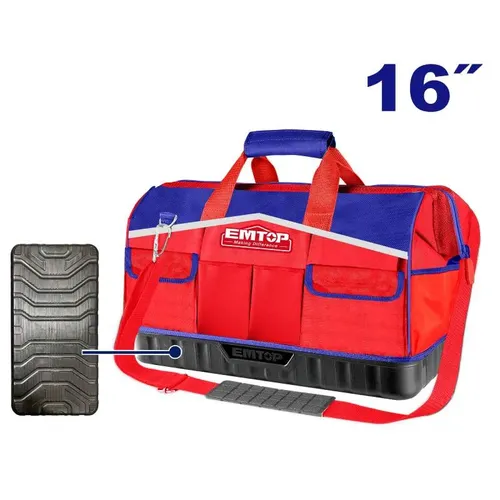 Emtop Taška na nářadí s pevným dnem 16"