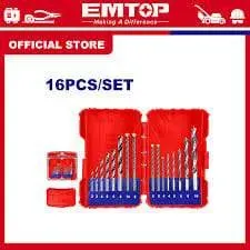 Emtop Sada vrtáků do kovu/zdiva/dřeva 16 ks