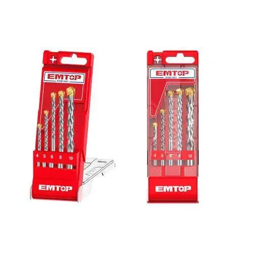 Emtop Sada vrtáků do zdiva 5 ks