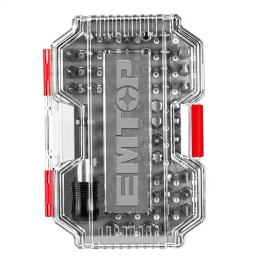 Emtop Sada bitů pro šroubování 62 ks