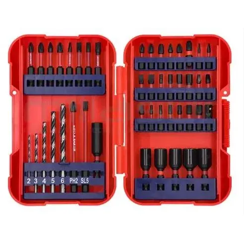 Emtop Sada rázových bitů a vrtáků HSS 45 ks