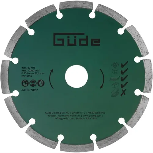 Sada řezných kotoučů, 2dílná Güde 58092