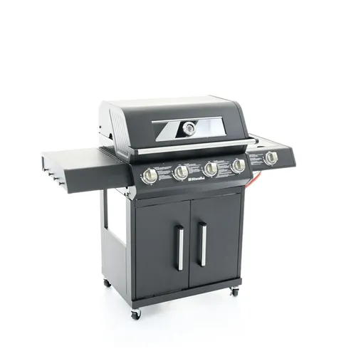 Riwall PRO RGG 41 EXL luxusní plynový gril 17 kW se čtyřmi hořáky a bočním vařičem