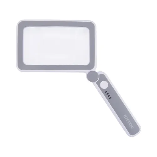Lupa se světlem skládací, 4× zvětšení, usb nabíjení EXTOL LIGHT 43164