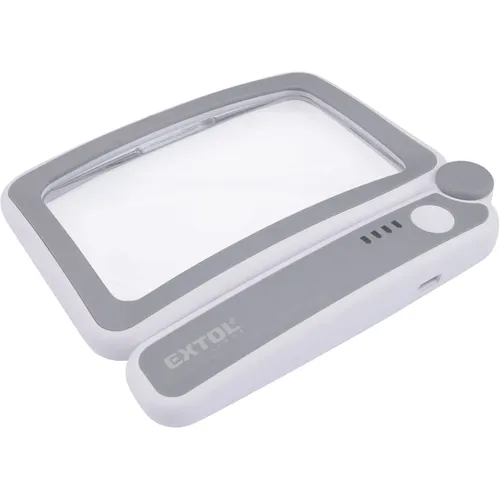 Lupa se světlem skládací, 4× zvětšení, usb nabíjení EXTOL LIGHT 43164