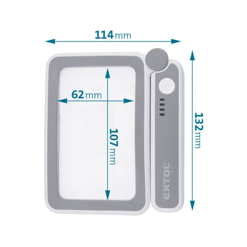 Lupa se světlem skládací, 4× zvětšení, usb nabíjení EXTOL LIGHT 43164