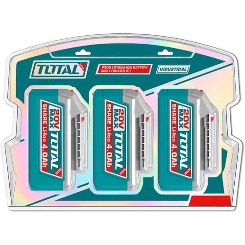 Sada baterií, 20v li-ion, 4000mah, industrial TOTAL TOSLI251296E