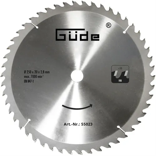 Pilový kotouč HM 250 x 20 mm - 50z Güde 55023
