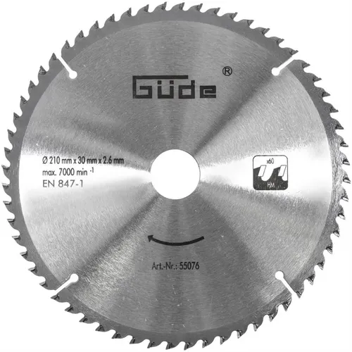 Pilový kotouč HM 210 x 30 mm - 60z Güde 55076