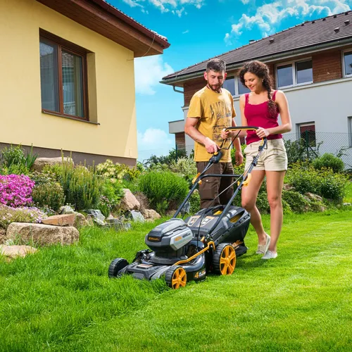 Riwall PRO RALM 4640SPi aku 40 V travní sekačka 4v1 s pojezdem a bezuhlíkovým motorem (bez baterie a nabíječky)