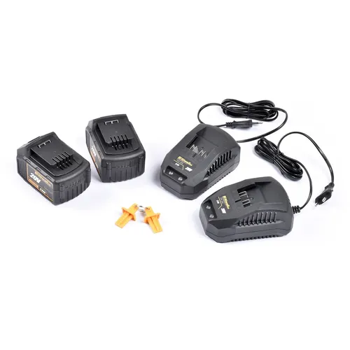 Riwall PRO RALM 3820 SET akumulátorová sekačka 2x20 V + 2x 4 Ah baterie + 2x nabíječka 2,4 A