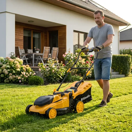Riwall PRO RALM 4020i SET akumulátorová sekačka 2 x 20 V + 2x 4 Ah baterie + duální rychlonabíječka 4,5 A