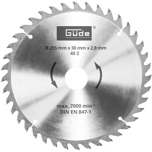 Pilový kotouč HM 255 x 30 mm - 40z Güde 55264