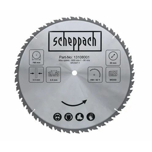 Scheppach Pilový kotouč TCT ( 700 x 30 x 4,5 mm, 42 Z ) pro HS 720 / HS 730