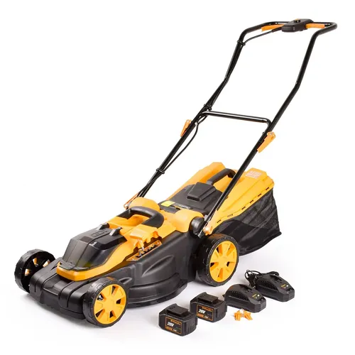 Riwall PRO RALM 3820 SET akumulátorová sekačka 2x20 V + 2x 4 Ah baterie + 2x nabíječka 2,4 A