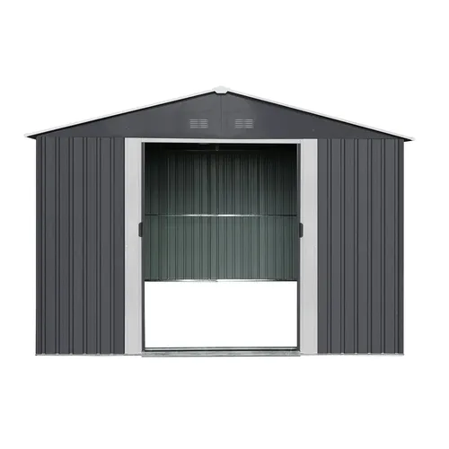 Riwall PRO RMSA 8x10 Anthracite zahradní domek kovový 3 x 2,4 m se sedlovou střechou antracit