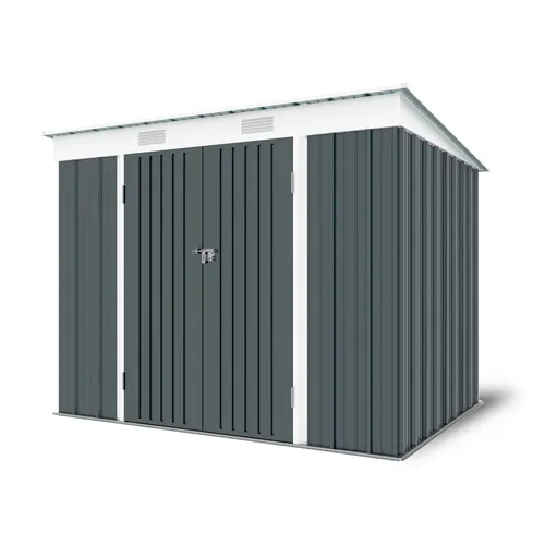 Riwall PRO RMSP 6x8 Anthracite zahradní domek kovový 2,4 x 1,8 m s pultovou střechou antracit