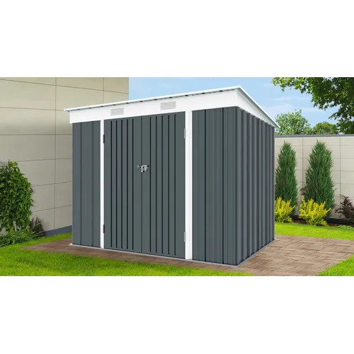Riwall PRO RMSP 6x8 Anthracite zahradní domek kovový 2,4 x 1,8 m s pultovou střechou antracit