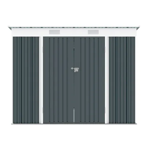 Riwall PRO RMSP 6x8 Anthracite zahradní domek kovový 2,4 x 1,8 m s pultovou střechou antracit