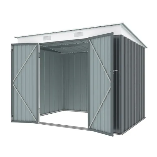 Riwall PRO RMSP 6x8 Anthracite zahradní domek kovový 2,4 x 1,8 m s pultovou střechou antracit