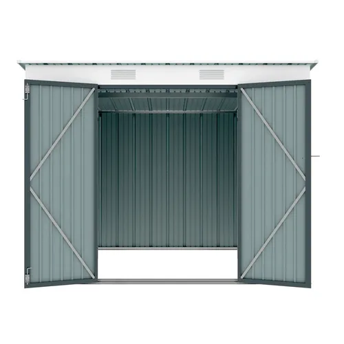Riwall PRO RMSP 6x8 Anthracite zahradní domek kovový 2,4 x 1,8 m s pultovou střechou antracit