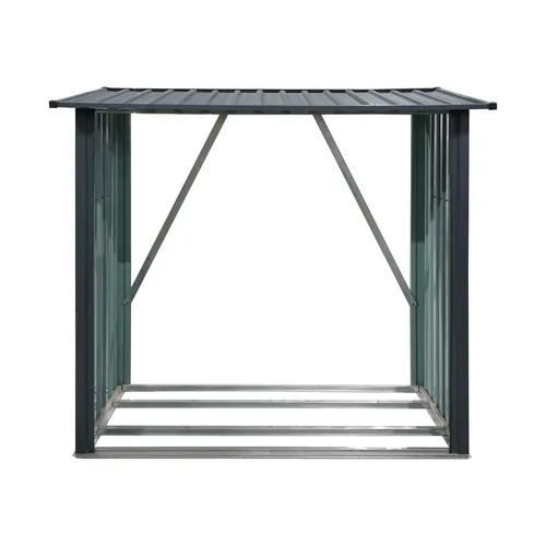 Riwall PRO RMWS 3x7 Anthracite přístřešek na dřevo 2 x 1,5 m s pultovou střechou antracit